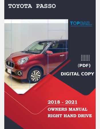 toyota passo 2018 2019 2020 2021 owners manual